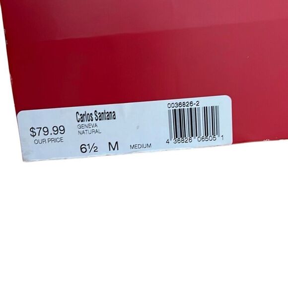 Carlos Santana NWT Cutout Geneva Cork Wedge Heel Sandals Natural Size 6.5 - Picture 3 of 8